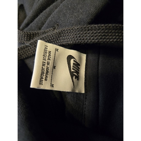 NWT Nike Sportswear Club Fleece Hoodie Mens Medium Black Pullover Logo *SEE PICS - Picture 4 of 7